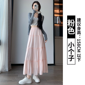 白色半身裙女夏季2026新款高腰胖mm大码遮肉显瘦a字小个子蛋糕裙