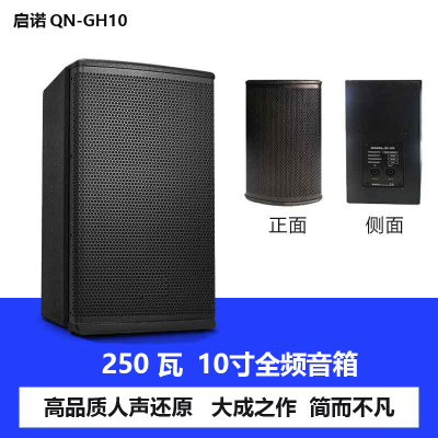 启诺 QN-GH10 10寸全频无源音箱 教学会议培训扩声音箱 250W 黑色
