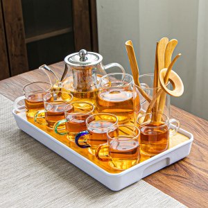 [补贴10%]玻璃茶具套装家用茶杯办公室功夫茶具泡茶壶简约小茶台茶道一壶