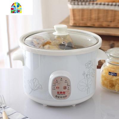 智能陶瓷电炖锅全自动插电白瓷砂锅煮粥煲汤锅宝宝锅小慢炖锅保温 FENGHOU 紫砂6.0L(适合6-8人)