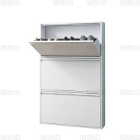 洛泰远 LTY4022017 钢制翻斗鞋柜简约现代收纳柜白色三斗655*152*1035mm