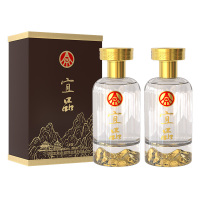 五粮液股份公司出品 五粮液宜品人参酒 金山 52度500ml*2 双瓶装
