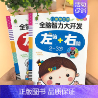 全脑智力大开发左脑+右脑2-3岁 全2册 [正版]儿童黄金期左右脑大开发教具智力益智玩具动手动脑幼儿2到3-4-5-6岁