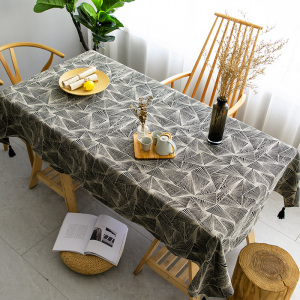 北欧波普风桌布布艺棉麻茶几餐桌布民族风复古创意艺术台布个性