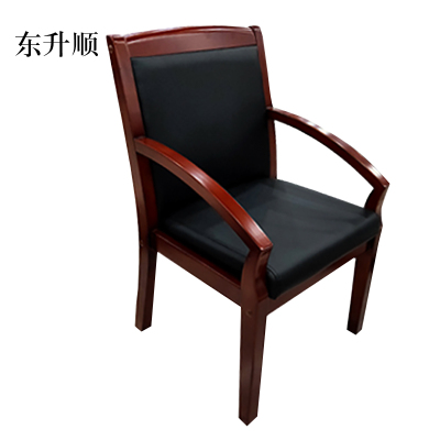 东升顺会议椅现代椅子皮面靠背椅斜扶手椅