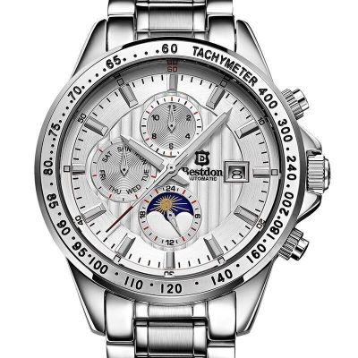 邦顿(bestdon)手表防水机械表男士夜光全自动镂空简约精钢手表大表盘