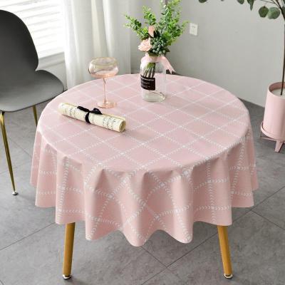 家柏饰(CORATED)防水防油免洗防烫小圆桌圆形家用pvc餐桌布塑料茶几台布圆桌桌布