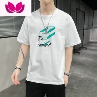 七斓夏季短袖t恤男士百搭半袖体恤潮牌ins潮流宽松上衣服男装