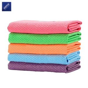 安居先森玻璃清洁毛巾抹布吸水不掉毛清洁巾毛巾 30*30cm一包10条装