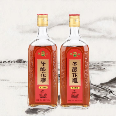 二瓶 径山手工酿造冬酿花雕干型清爽黄酒