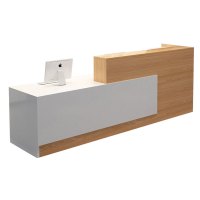 金菲罗格公司前台桌简约接待台颜色备注 2400*600*750/1000