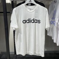 adidas/阿迪达斯短袖男装 新款运动黑色纯棉休闲T恤 GL0058 D
