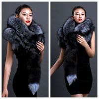 举翼王子整只狐狸皮围脖狐狸围巾皮草围巾披肩银狐玄狐