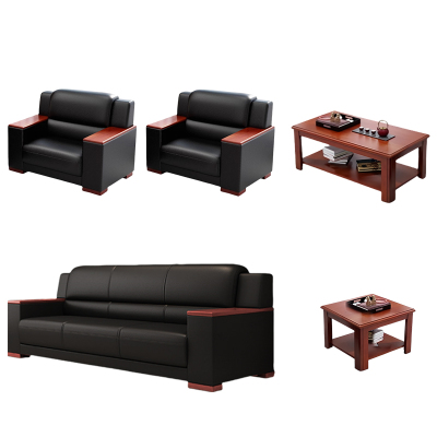 悦兴诚接待沙发206*84*93cm(1+1+3)+长茶几+短茶几套