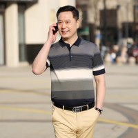 春夏上新中年男士短袖polo衫T恤 百搭休闲薄款简约翻领T恤爸爸装