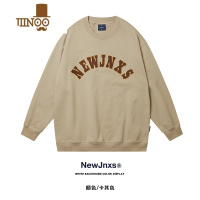 YANXUJNXS日系420g贴布刺绣卫衣男秋季潮牌宽松情侣装外套