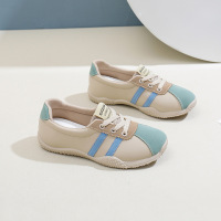 秋季新款透气ins潮韩版皮面鞋女学生街拍跑步运动休闲鞋