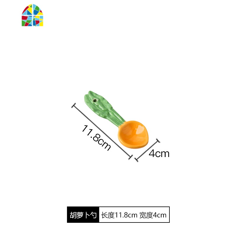日式陶瓷可爱小餐具创意儿童餐具家用早餐可爱的盘子碗勺套装 FENGHOU 兔子2件套+胡萝卜3件套