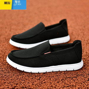 聚范老北京布鞋男士休闲鞋帆布鞋男鞋秋季韩版懒人鞋一脚蹬百搭