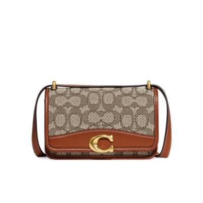 COACH女式皮革单肩包可调肩带金属配件多功能口袋