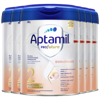 [6罐装]Aptamil德国原装进口爱他美白金版2段6-12个月婴幼儿配方奶粉800g