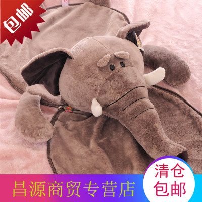 秋冬多功能抱枕被子汽车办公室两用办卡通抱枕靠垫珊瑚绒毯子