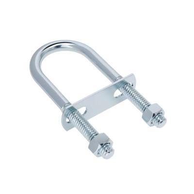 中锦科技 镀锌U型螺栓螺丝带挡板U形管夹管卡 M12*120*160mm 4.8级 套