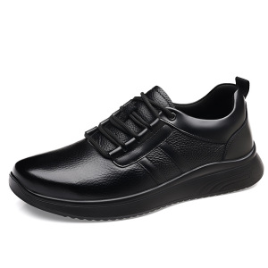 皮鞋男士新款头层牛皮休闲鞋软底真皮时尚男鞋轻便中年爸爸鞋