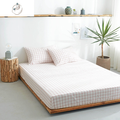 水洗棉床笠单件1.8m棉单双人1.5米床单素色棉床垫套棕垫床罩舒适主义