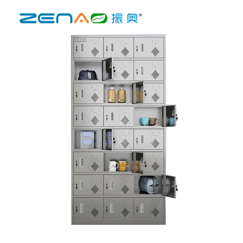 振奥 201不锈钢更衣柜员工储物柜多门柜寄存包柜鞋柜/台(二十四门201不锈钢)