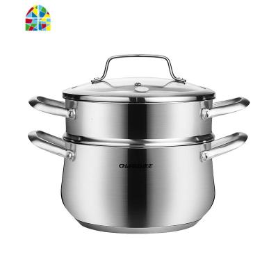 2人加厚小蒸锅304不锈钢1二多3三层蒸笼20cm家用24大容量汤锅 FENGHOU 24cm1汤2屉