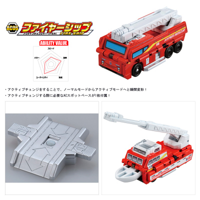 多美卡(TAKARATOMY)超级救援系列AC06号132226小汽车模型玩具可变形云梯消防车男红色