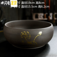 三维工匠水仙铜钱花盆陶瓷家用睡莲碗莲小紫砂无孔水培大号多肉 紫砂水培花盆-静心 大花盆容器