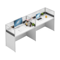 DXBG简约现代隔断双人位屏风卡座工作位职员办公桌椅组合办公家具E字型不带柜