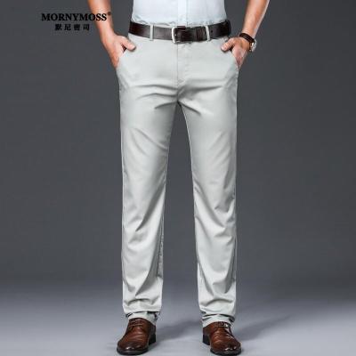 默尼密思品牌男装休闲西裤男薄款中青年时尚商务大码长裤高腰宽松直筒裤夏季新款