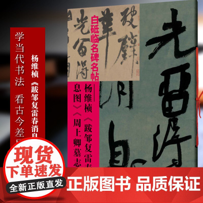 杨维桢 跋邹复雷春消息图卷 周上卿墓志铭 白砥临名碑名帖 书法作品集古今对照/原贴对比/简体旁注 书法爱好者借鉴临摹正