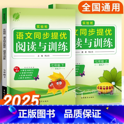 下册 七年级/初中一年级 [正版]2025实验班语文同步提优阅读与训练七年级下册人教版7年级下初一同步练习册语文阅读理解