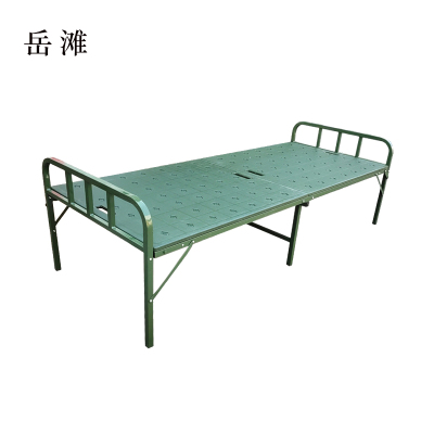 岳滩钢塑两折床折叠床