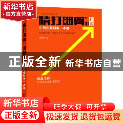 正版 “精打细算”出利润:小微企业财务一本通 许延明著 机械工业