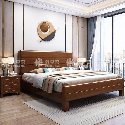 鑫星奈XXN4031127 实木床宿舍家具1.8米双人床含一个床头柜