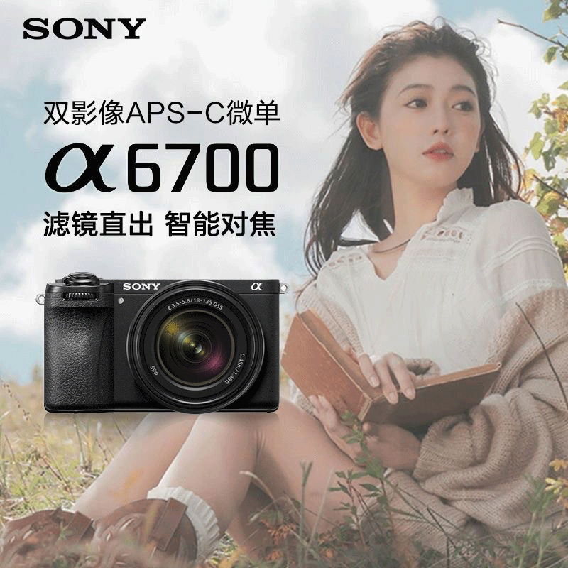 索尼(SONY)微单相机ILCE-6700M APS-C画幅 SEL18135镜头套装 (Alpha6700/ILCE-6700/α6700)