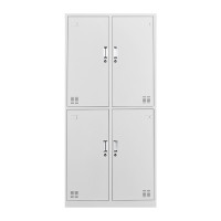格具(GEJU) 更衣柜多门柜带锁铁皮柜浴室健身储物柜员工宿舍鞋柜碗柜子 四门更衣柜