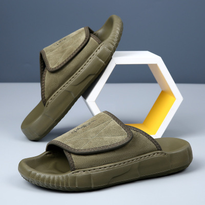 头层牛皮拖鞋男夏季外穿厚底踩屎感防滑凉拖男士2026软底拖鞋潮款