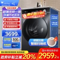 小天鹅(LittleSwan)小乌梅 滚筒洗衣机10KG水魔方防缠绕智能投放大筒径 [洗烘一体]TD100SC81
