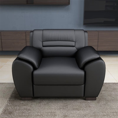 臻远 ZY-SFZH-24 办公沙发茶几组合简约现代接待室会客区轻奢商务沙发 牛皮单人位