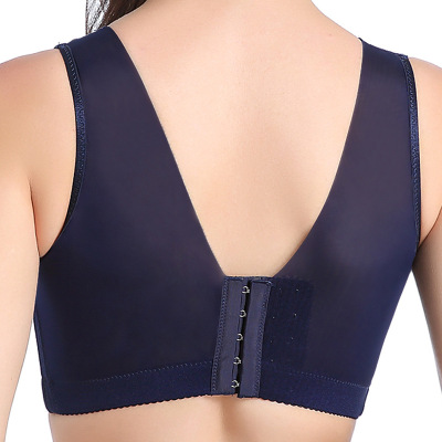 蕾丝大码文胸薄款全罩杯聚拢调整型胖mm抹胸五排扣女胸罩内衣_601