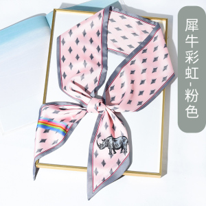 美帮汇新款首周两件5折 丝巾女百搭细窄小长条春秋季长围丝巾绑带搭西装