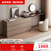 全友家居现代简约梳妆台斗柜一体轻奢高级感主卧转角梳妆台