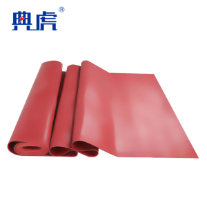 典虎 绝缘地垫 红色平面5mm*1.2m*5m 卷