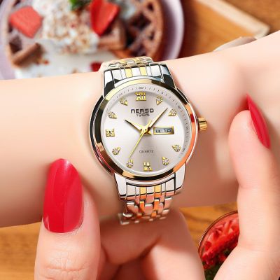 铭侣机械表男自动机械表女正品女士手表女学生韩版简约防水夜光时尚